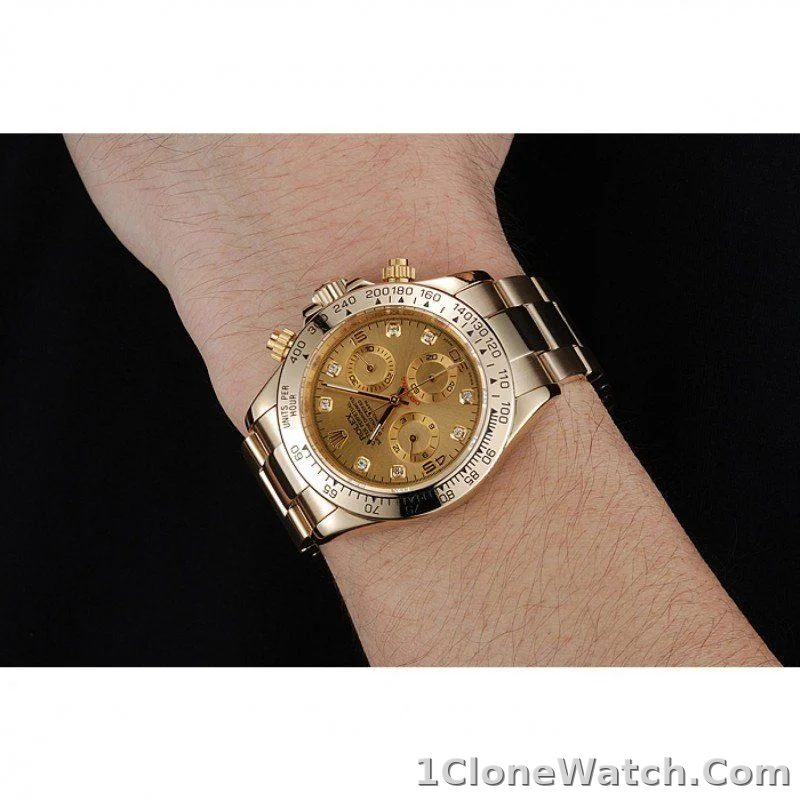 Rolex Daytona 39mm Gold Dial 1454245 - detail