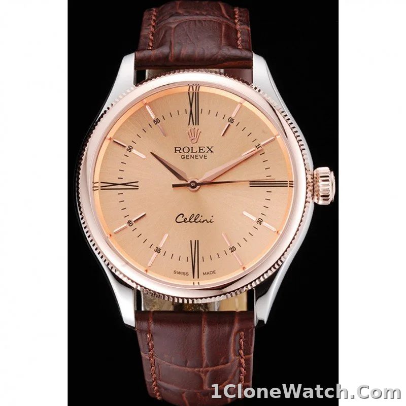 Rolex Cellini 40mm Orange Dial 622840 - detail