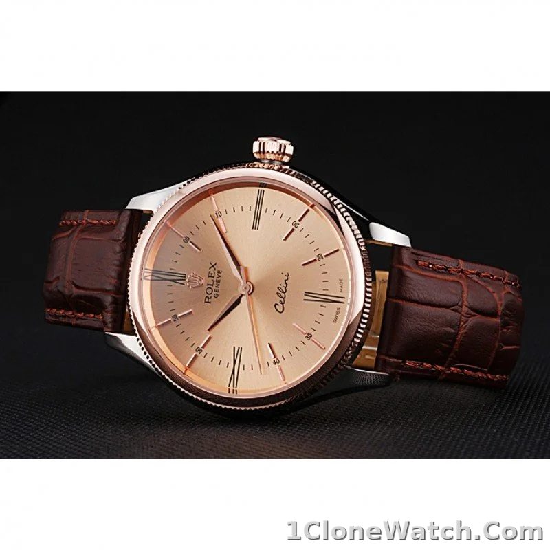 Rolex Cellini 40mm Orange Dial 622840 - detail