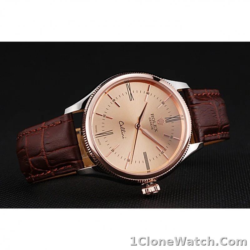 Rolex Cellini 40mm Orange Dial 622840 - detail