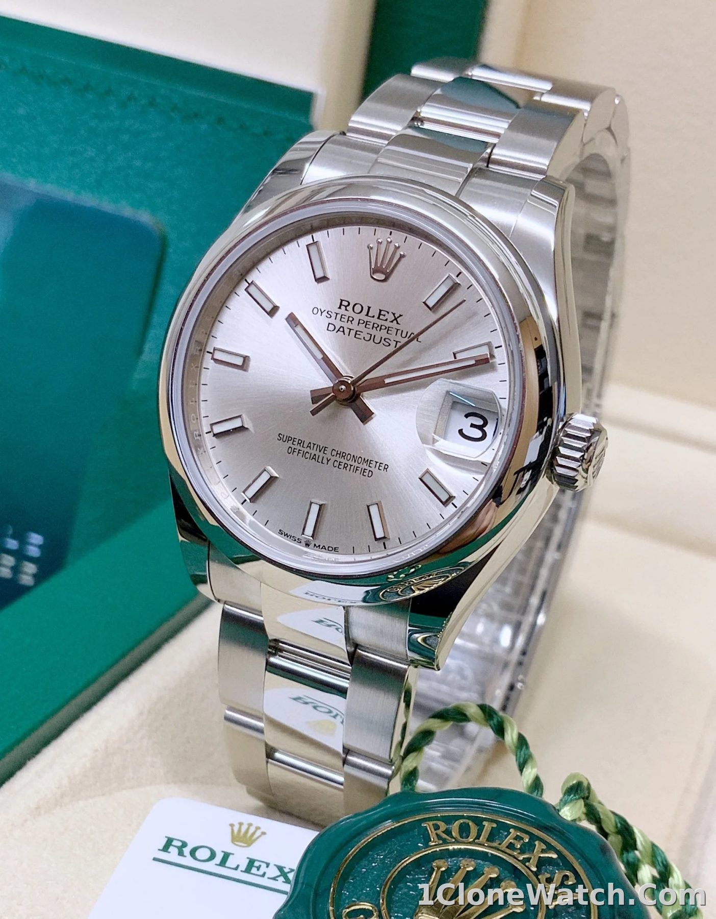 Superclone Rolex Datejust 31mm Silver Dial 278240 - detail