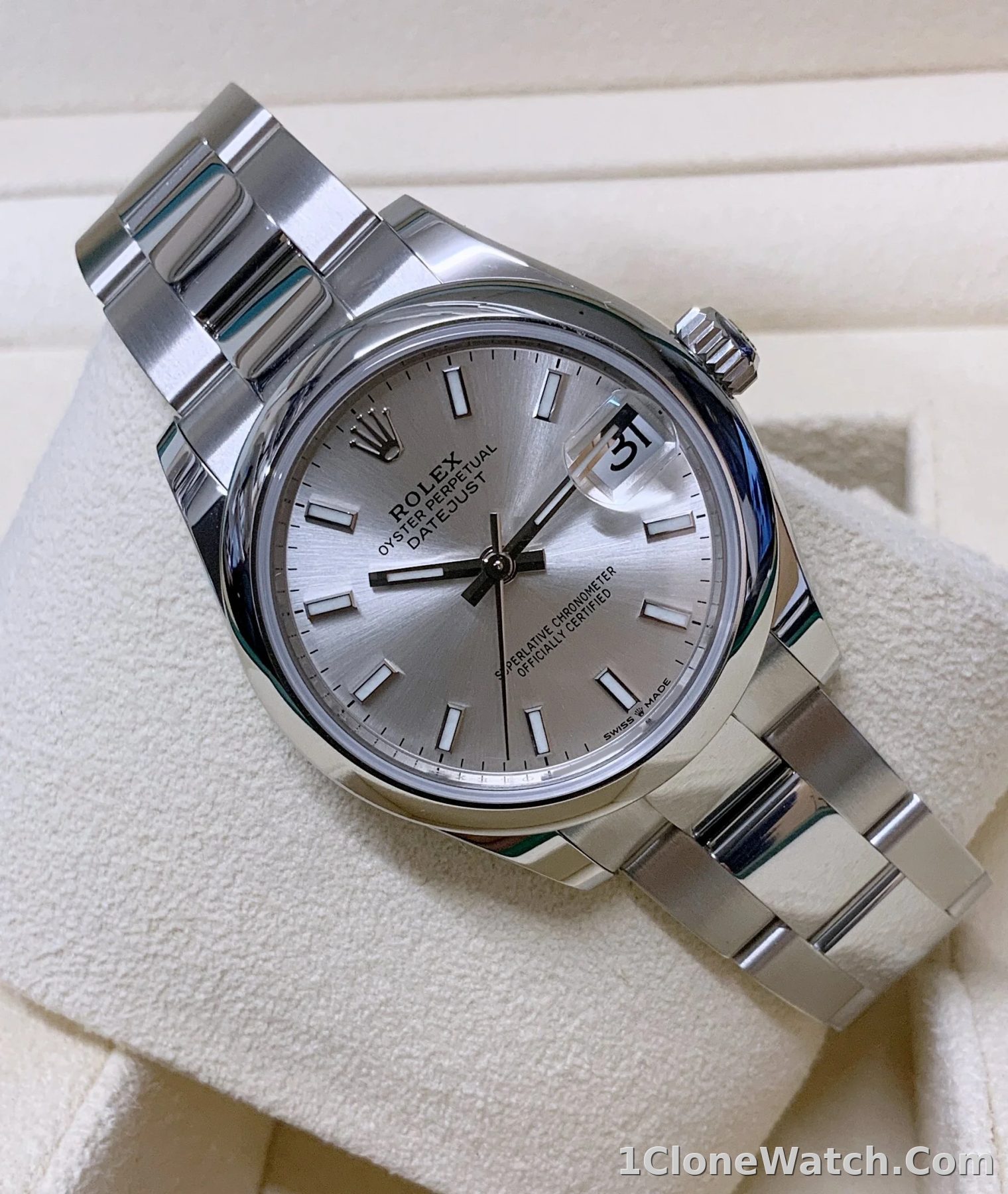 Superclone Rolex Datejust 31mm Silver Dial 278240 - detail
