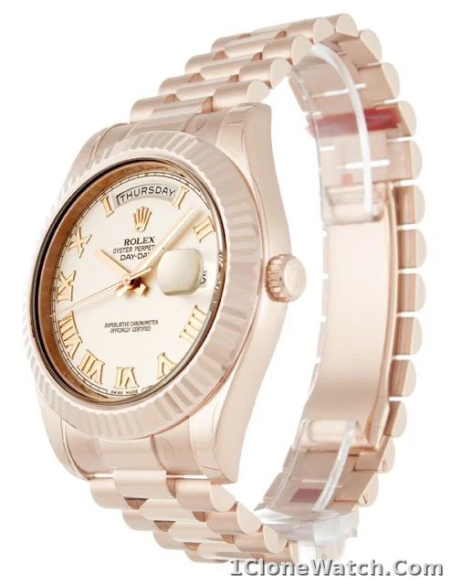 Rolex Day-Date II 40mm Ivory Dial 218235 - detail