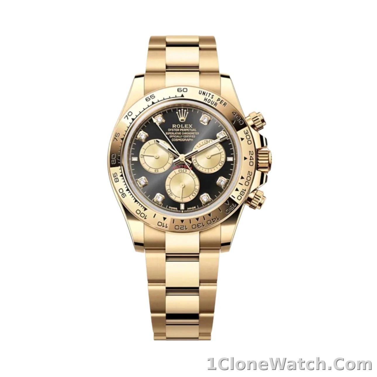 Superclone Rolex Daytona 40 mm Bright black Dial 126508