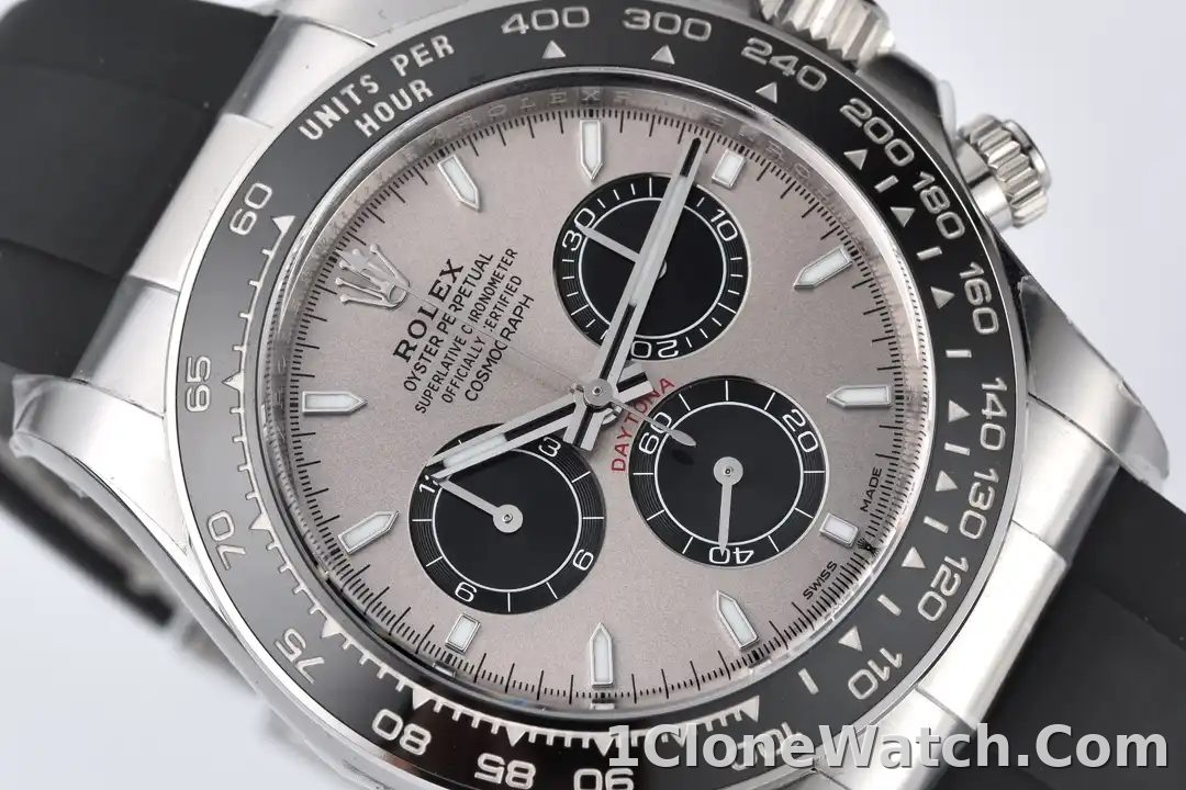 Superclone Rolex Daytona 40 mm Sunburst Dial  Ghost  126519LN - detail