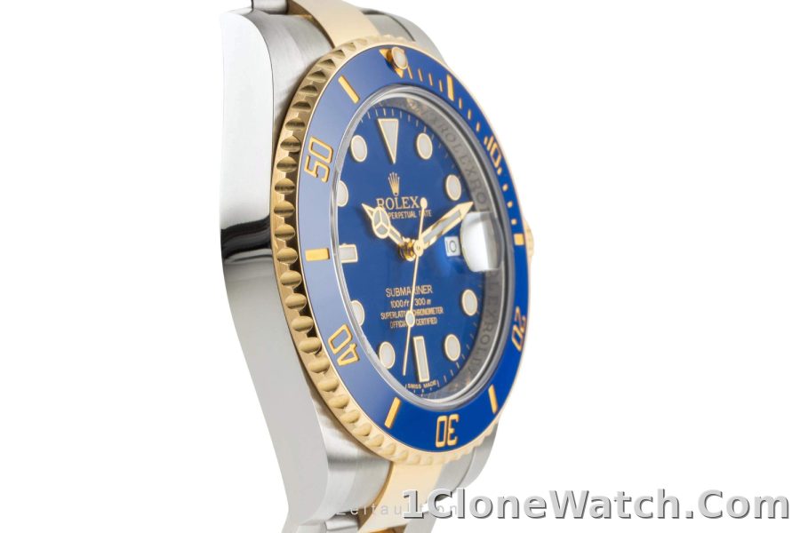 Superclone Rolex Submariner 40mm Blue Dial 116613LB  Bluesy - detail