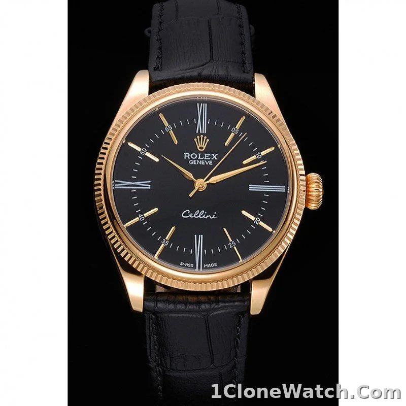Rolex Cellini 40mm Black Dial 622832 - detail