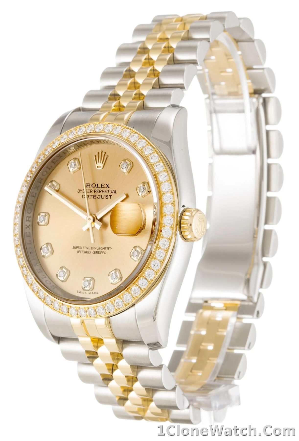 Rolex Datejust 36mm Champagne Dial 116243 - detail