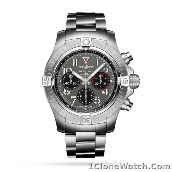 Breitling Avenger Men Automatic Grey Stainless Steel Watch AB01821A1B1A1
