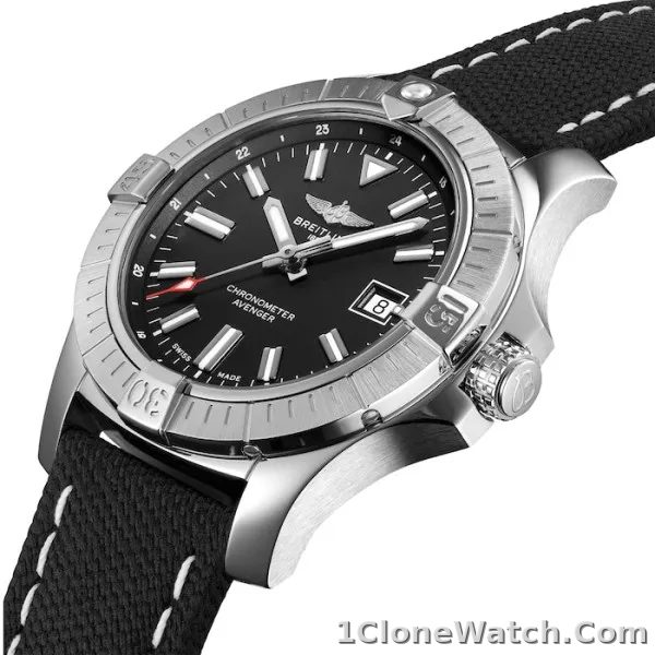 Breitling Avenger Men Automatic Black Fabric Watch A17318101B1X2 - detail