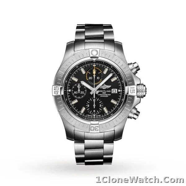 Breitling Avenger Men Automatic Black Stainless Steel Watch A13317101B1A1