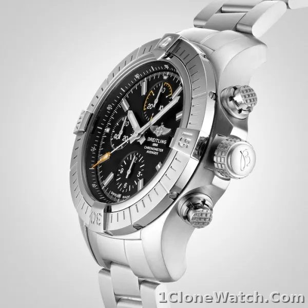 Breitling Avenger Men Automatic Black Stainless Steel Watch A13317101B1A1 - detail