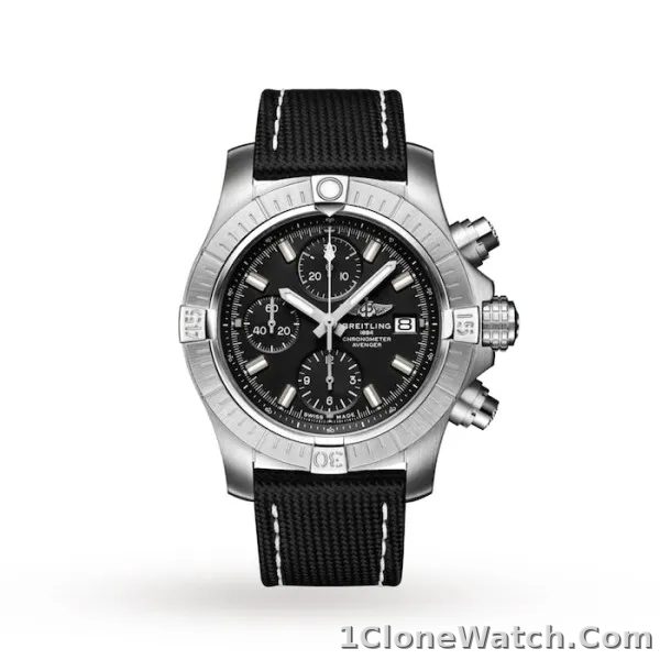 Breitling Avenger Men Automatic Black Fabric Watch A13385101B1X2