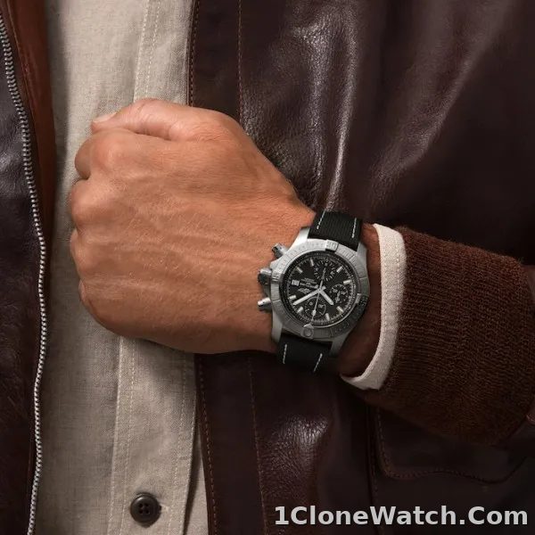 Breitling Avenger Men Automatic Black Fabric Watch A13385101B1X2 - detail
