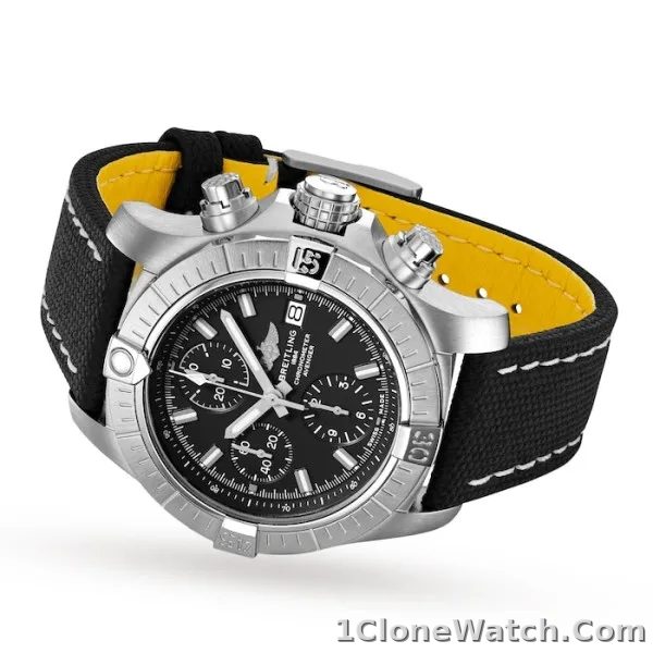 Breitling Avenger Men Automatic Black Fabric Watch A13385101B1X2 - detail