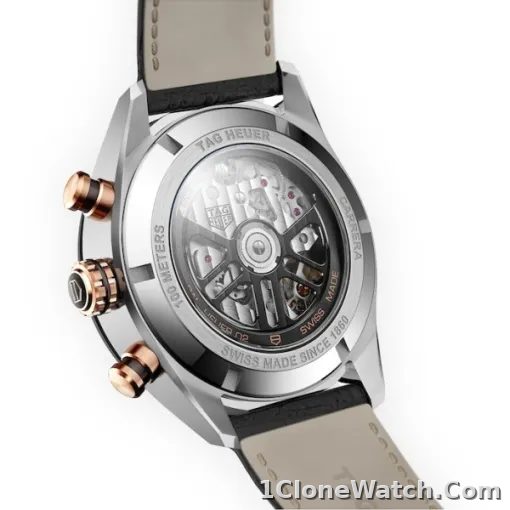 TAG Heuer Carrera Men Automatic Black Alligator Watch CBN2A5A.FC6481 - detail