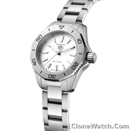 TAG Heuer Aquaracer Women Quartz Silver Stainless Steel Watch WBP1411.BA0622 - detail