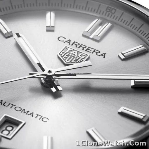 TAG Heuer Carrera Men Automatic Silver Alligator Watch WBN2111.FC6505 - detail