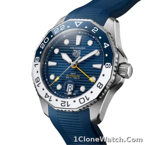 TAG Heuer Aquaracer Men Automatic Blue Rubber Watch WBP2010.FT6198 - detail