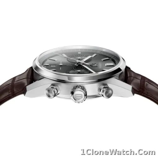 TAG Heuer Carrera Men Automatic Grey Alligator Watch CBN2012.FC6483 - detail