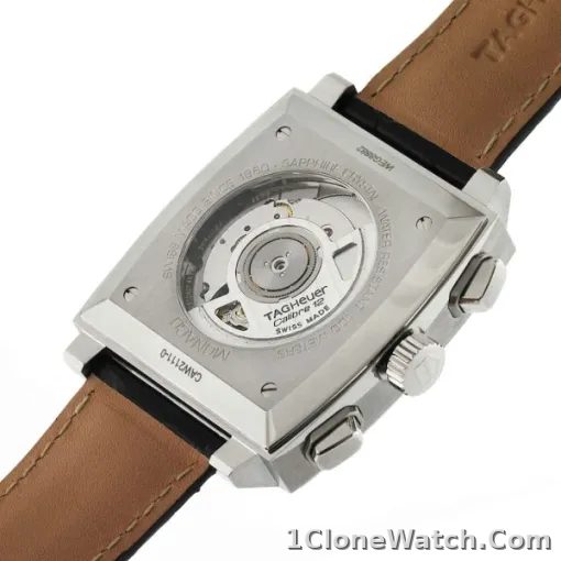 TAG Heuer Monaco Men Automatic Blue Leather Watch CAW2111.FC6183 - detail