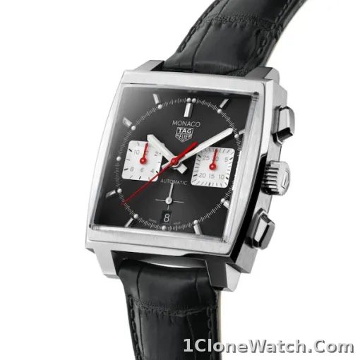 TAG Heuer Monaco Men Automatic Black Alligator Watch CBL2113.FC6177 - detail