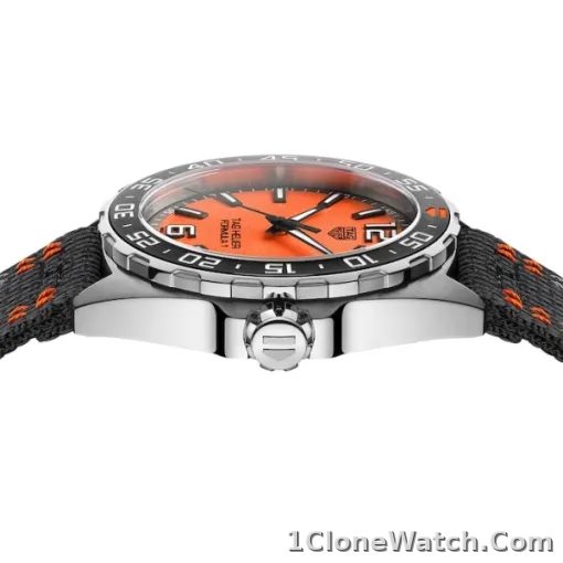 TAG Heuer Formula 1 Men Quartz Orange Canvas Watch WAZ101A.FC8305 - detail
