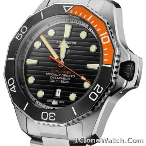 TAG Heuer Aquaracer Men Automatic Black Titanium Watch WBP5A8A.BF0619 - detail
