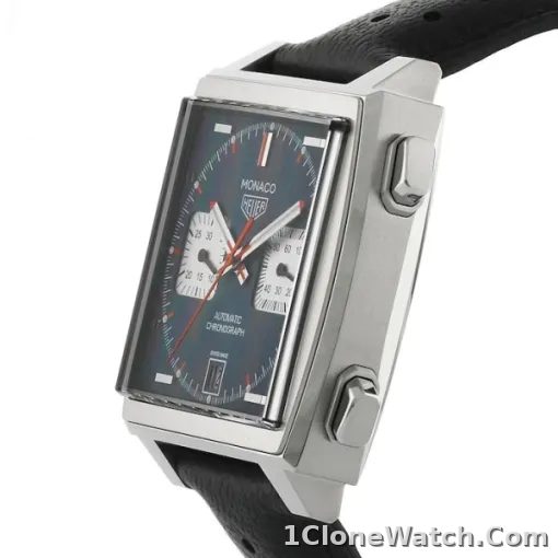 TAG Heuer Monaco Men Automatic Blue Leather Watch CAW211P.FC6356 - detail