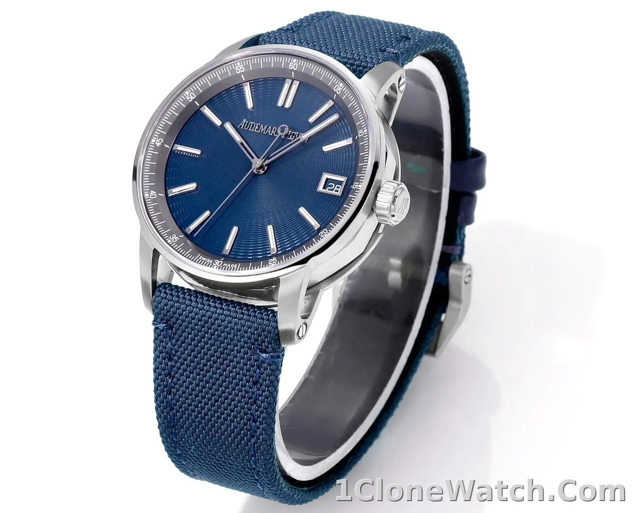 watch Audemars Piguete CODE 11.59 Automatic Watch   Night Blue Dial, Stainless Steel Case, Blue Fabric Strap, 41mm - detail