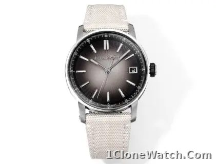 watch Audemars Piguet CODE 11.59 Stainless Steel Watch with Smoked Dial and Beige Fabric Strap, 41mm