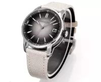 watch Audemars Piguet CODE 11.59 Stainless Steel Watch with Smoked Dial and Beige Fabric Strap, 41mm - view 4