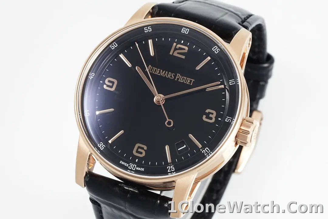watch Audemars Piguet CODE 11.59 Blue Dial Three-Hand Automatic Watch   Rose Gold and Stainless Steel, 41mm - detail