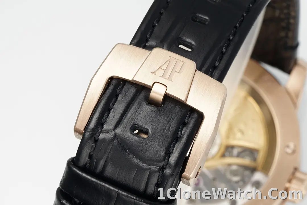 watch Audemars Piguet CODE 11.59 Blue Dial Three-Hand Automatic Watch   Rose Gold and Stainless Steel, 41mm - detail