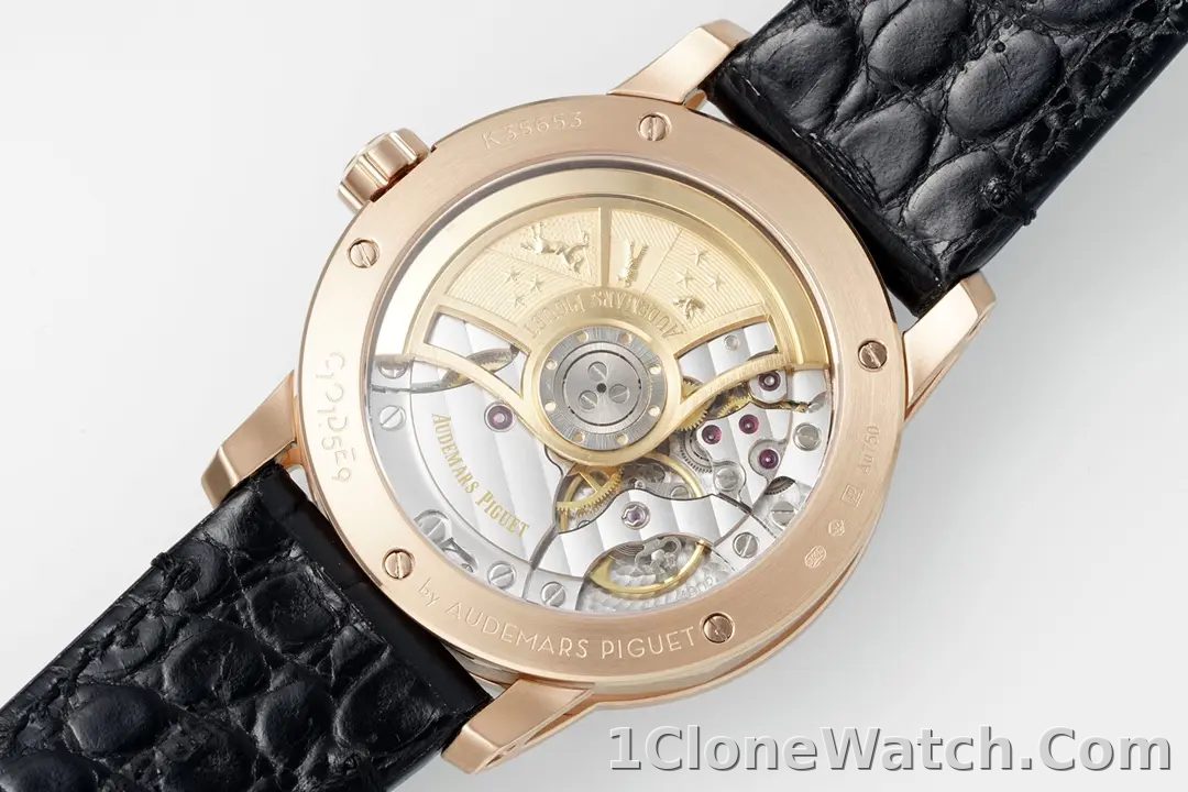 watch Audemars Piguet CODE 11.59 Blue Dial Three-Hand Automatic Watch   Rose Gold and Stainless Steel, 41mm - detail
