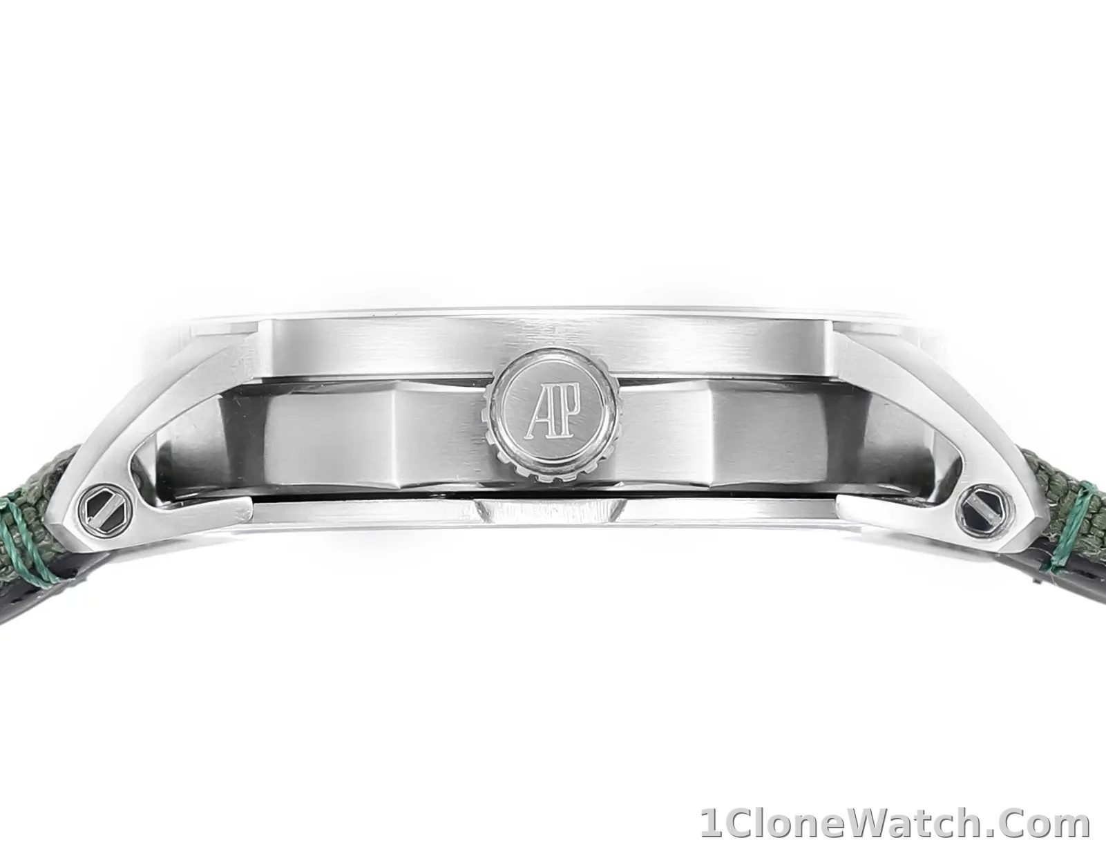 watch Audemars Piguet CODE 11.59 Green Dial Stainless Steel Watch with Fabric Strap - detail