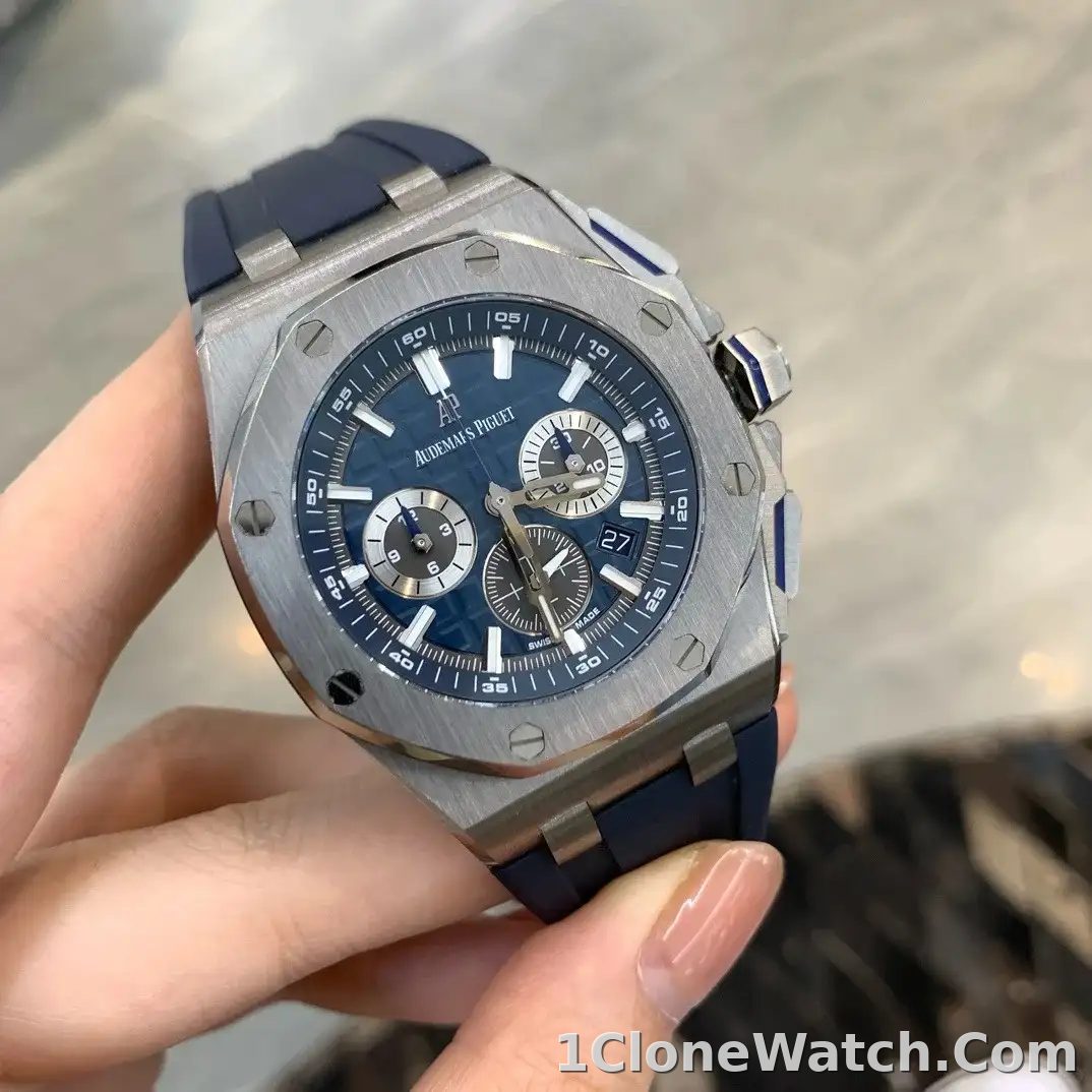 Audemars Piguet Royal Oak Offshore Selfwinding Chronograph Blue, Silver 26480TI.OO.A027CA.01 - detail