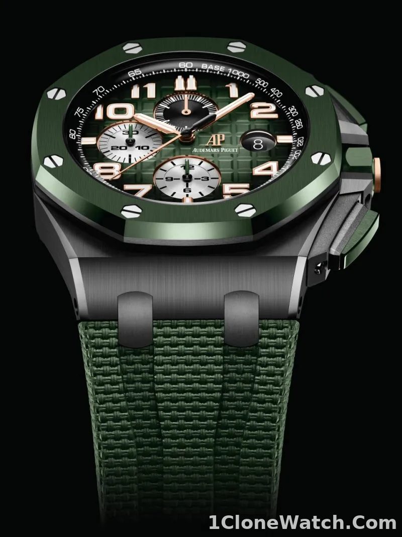 Audemars Piguet Royal Oak Offshore Chronograph Automatic Green 26405CE-OO-A056CA-01 - detail
