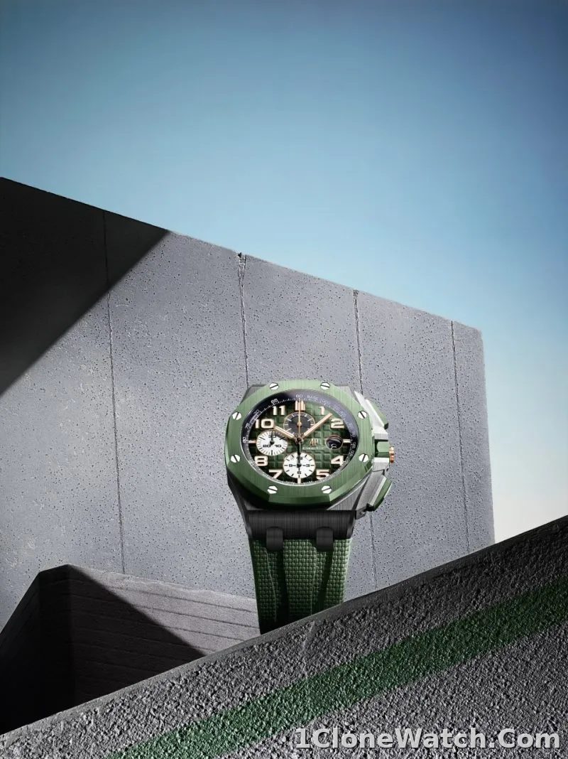 Audemars Piguet Royal Oak Offshore Chronograph Automatic Green 26405CE-OO-A056CA-01 - detail