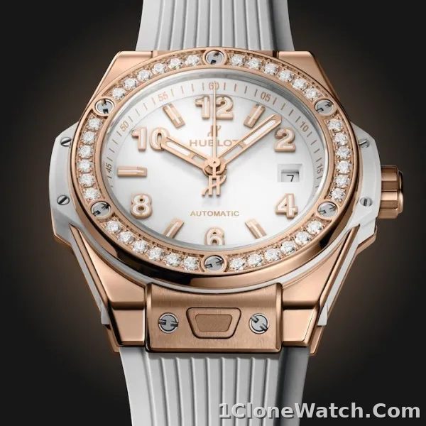 Hublot Big Bang Women Automatic White Rubber Watch 485.OE.2080.RW.1204 - detail