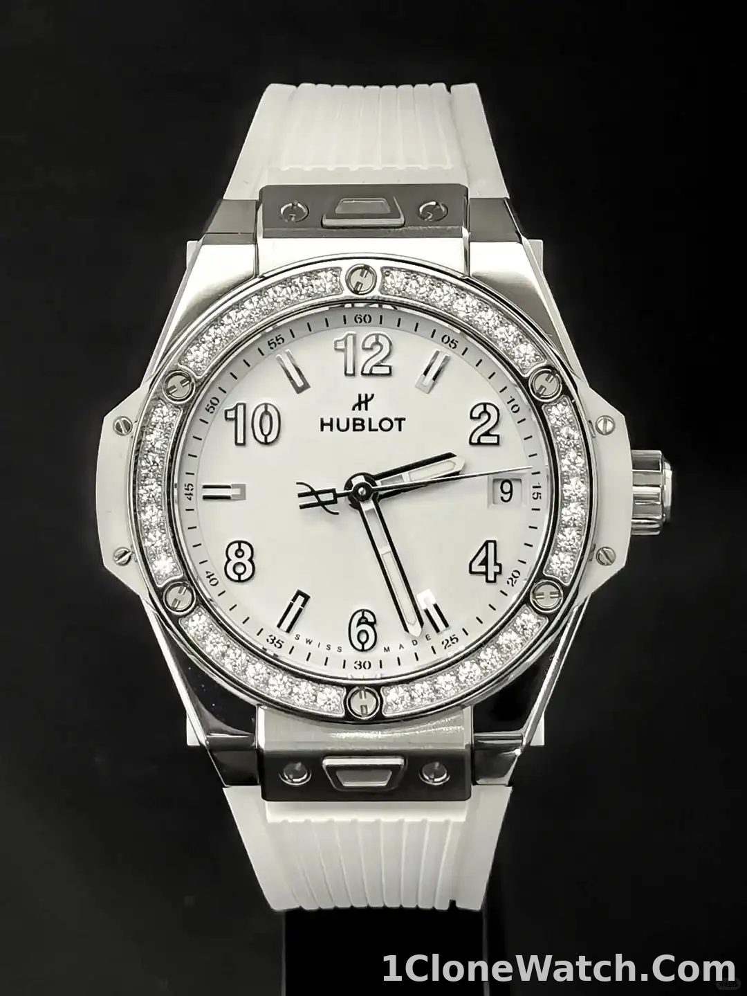 Hublot Big Bang Women Automatic White Rubber Watch 465.SE.2010.RW.1204 - detail