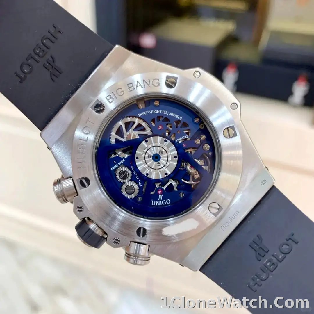 Hublot Big Bang Men Automatic Blue Rubber Watch 411.NX.5179.RX - detail