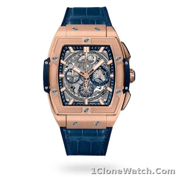 Hublot Spirit Of Big Bang Men Automatic Blue Alligator Watch 641.OX.7180.LR