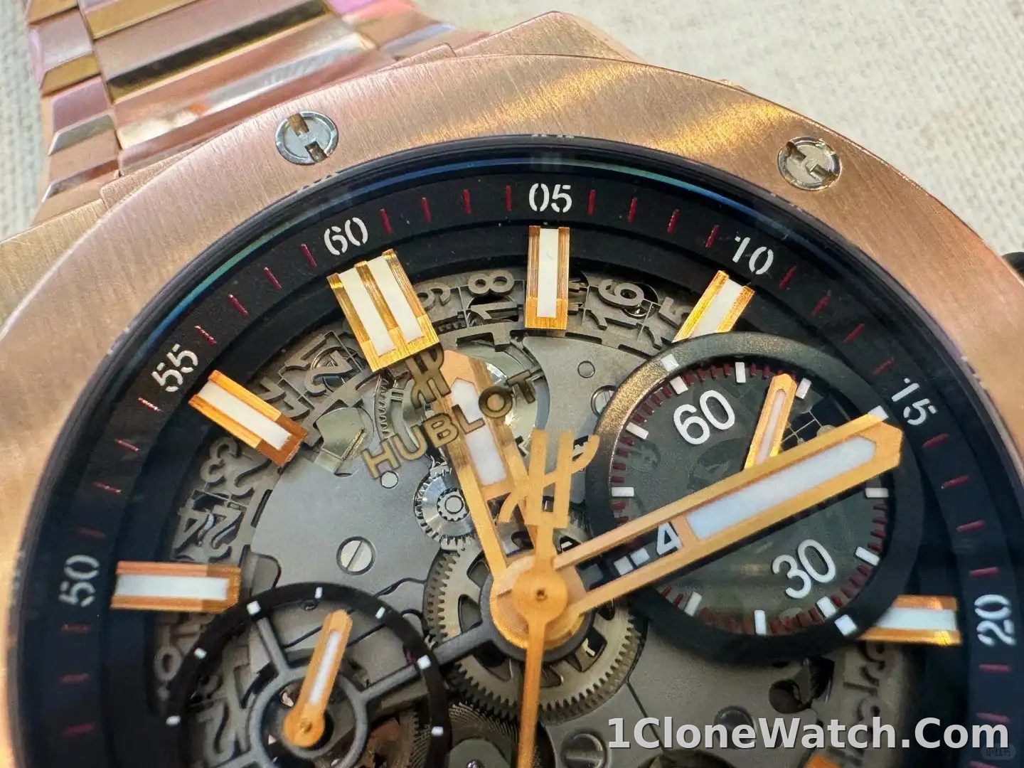 Hublot Big Bang Men Automatic Black 18ct Rose Gold Watch 451.OX.1180.OX - detail