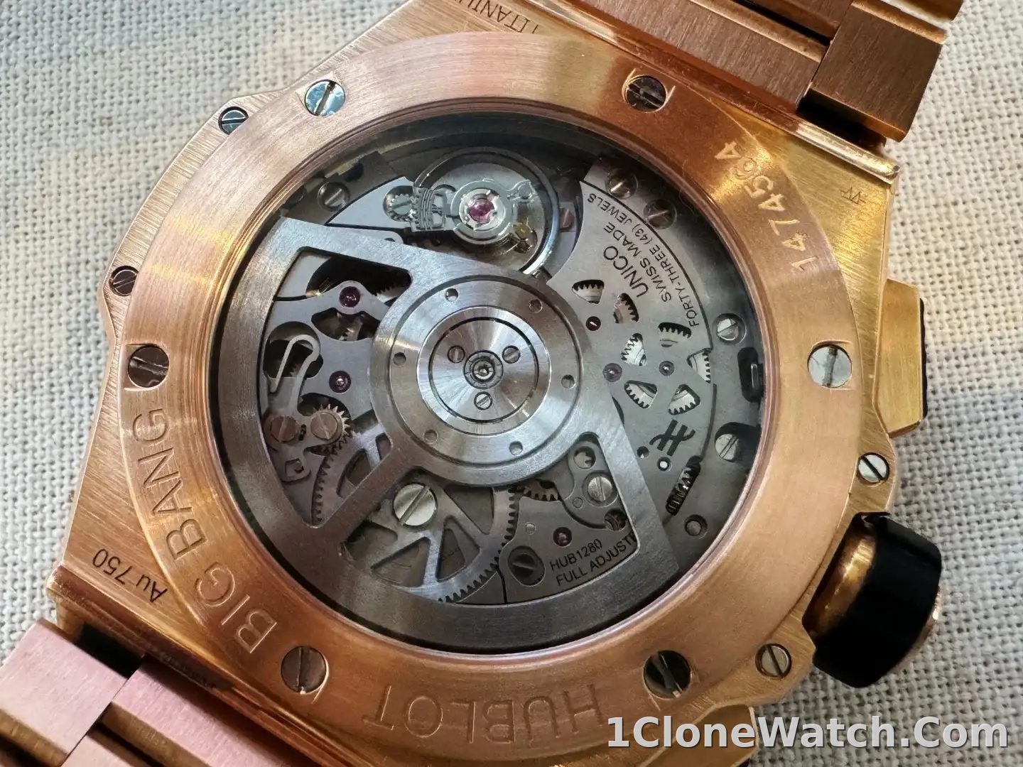 Hublot Big Bang Men Automatic Black 18ct Rose Gold Watch 451.OX.1180.OX - detail