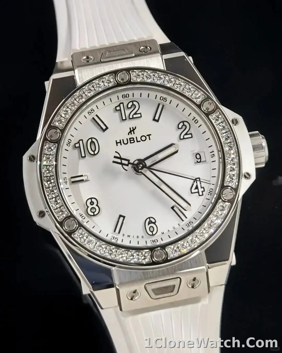 Hublot Big Bang Women Automatic White Rubber Watch 465.SE.2010.RW.1204 - detail