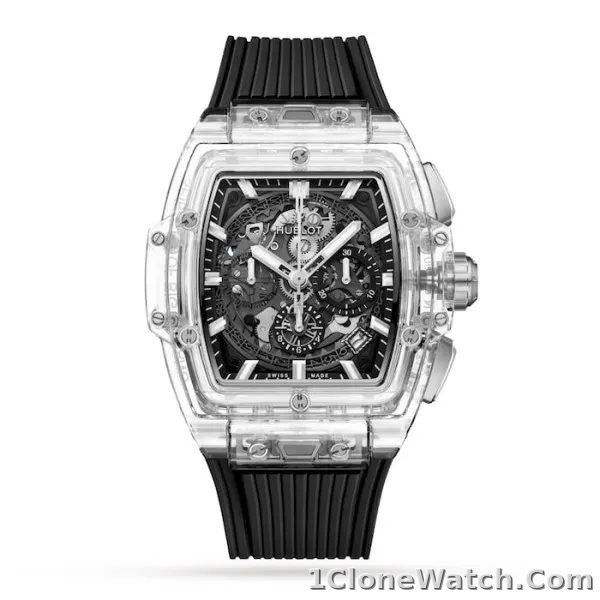 Hublot Spirit Of Big Bang Men Automatic Skeleton Rubber Watch 642.JX.0170.RX