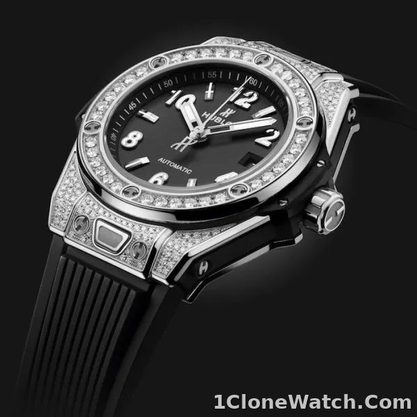 Hublot Big Bang Women Automatic Black Rubber Watch 485.SX.1170.RX.1604 - detail