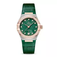 Omega Constellation Women Automatic Green Leather Watch O13128292099001 - view 1