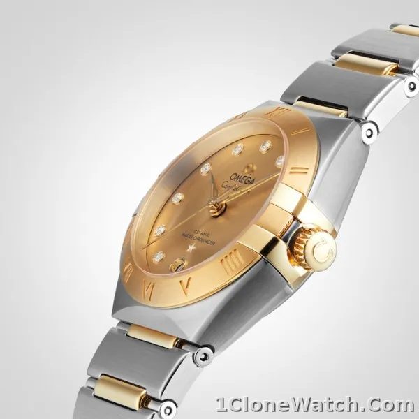 Omega Constellation Women Automatic Champagne Stainless Steel Watch O13120292058001 - detail